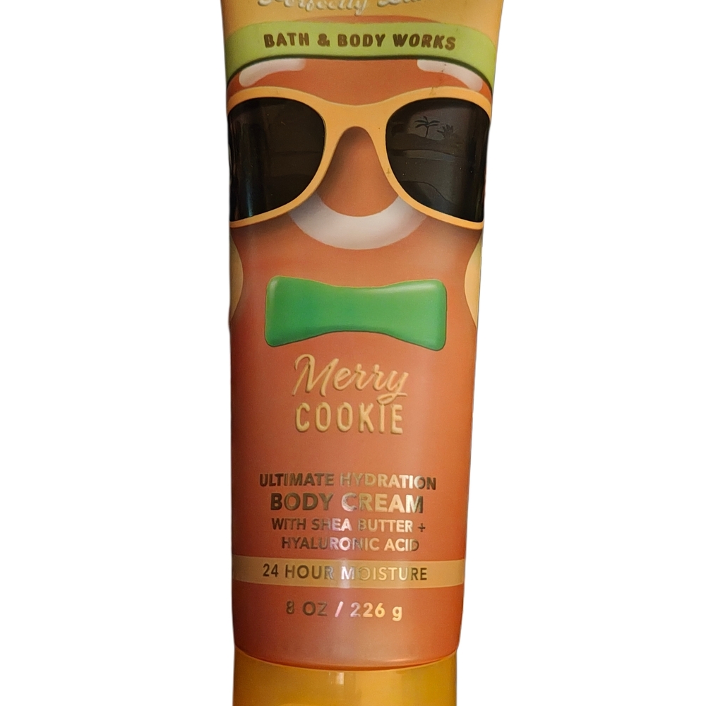 Bath & Body Works Merry Cookie Body Cream - Orange and Green